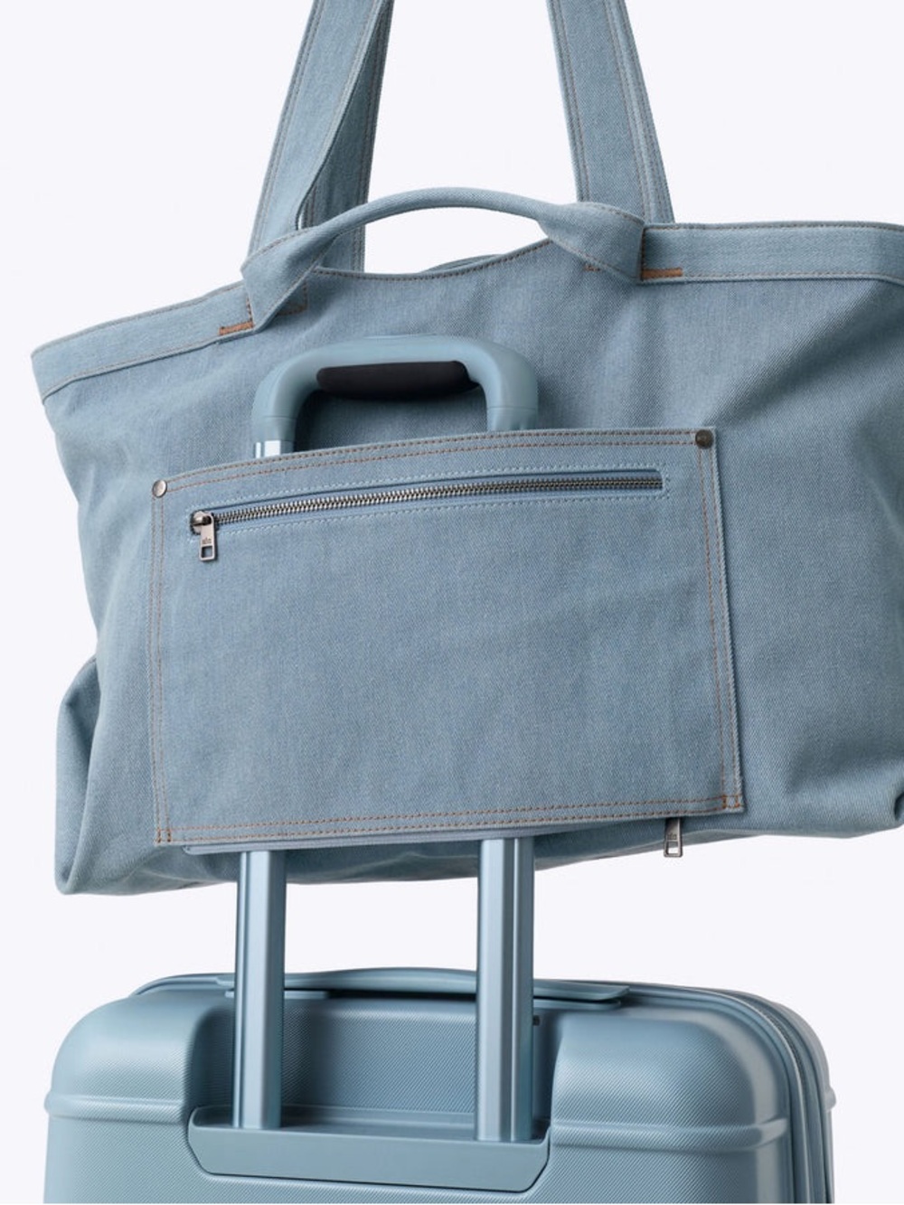 BEIS x GAP Light Blue Denim Travel Tote - Picture 5 of 7